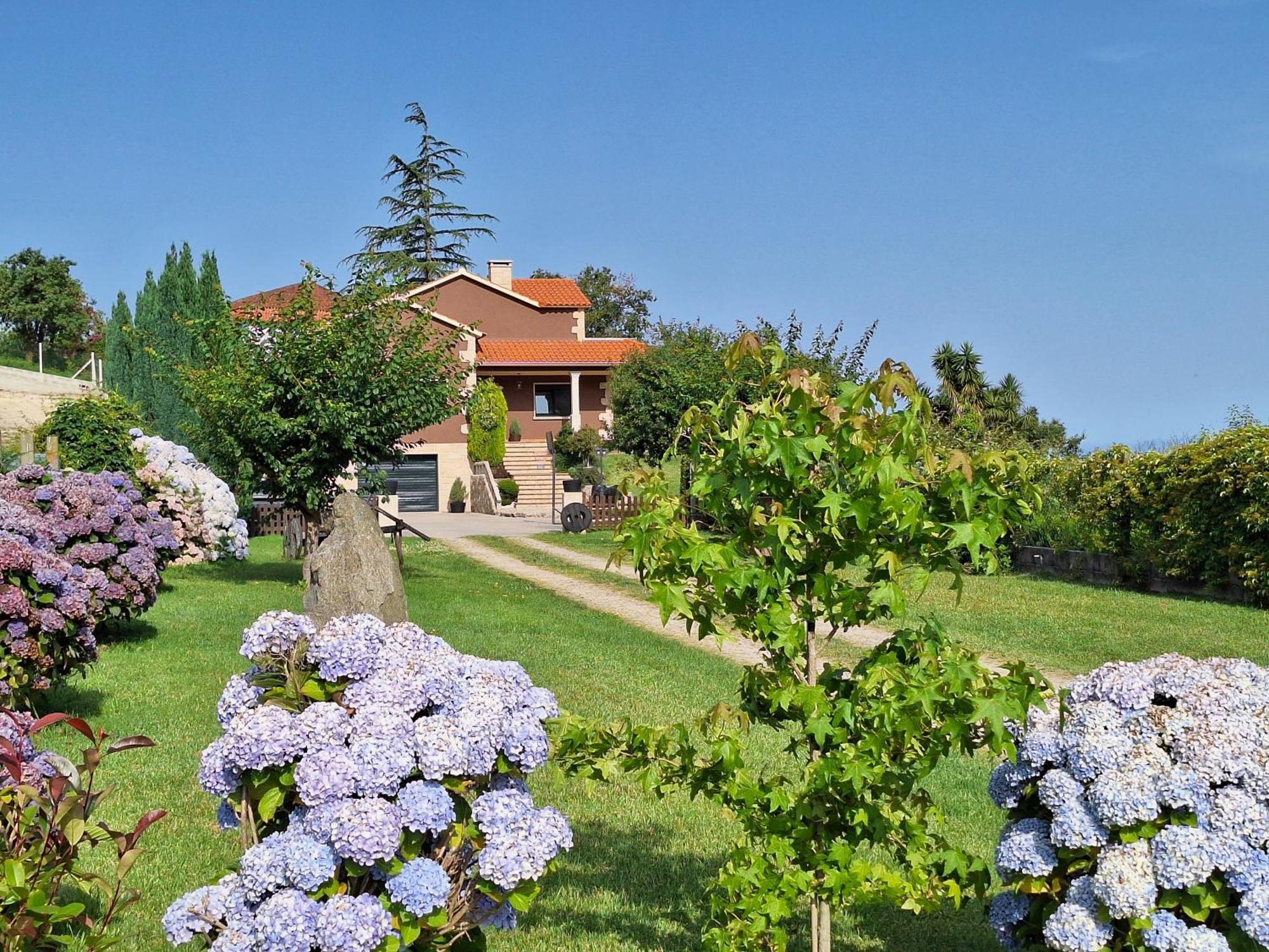 Chalet Rural 400 M Playa Piscina Barbacoa Chimenea Bueu Exterior photo
