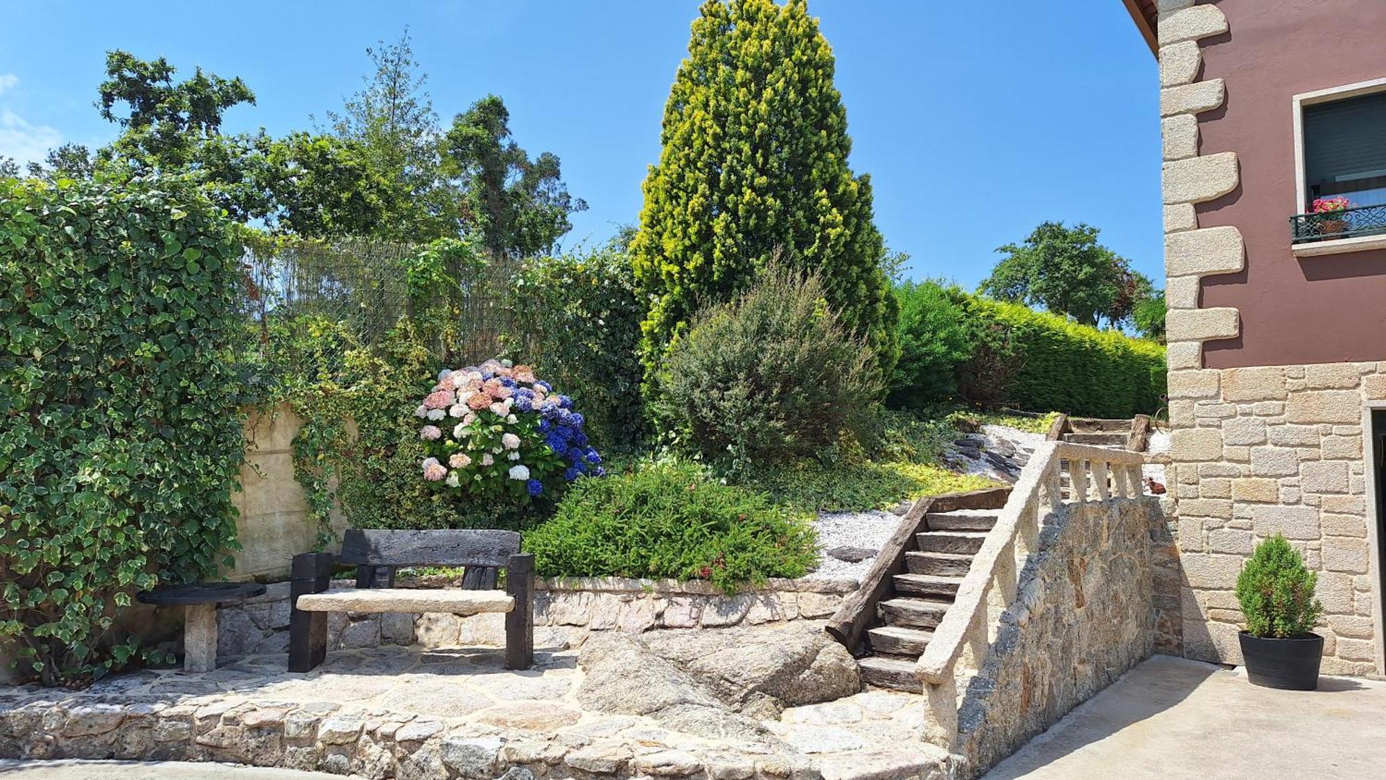Chalet Rural 400 M Playa Piscina Barbacoa Chimenea Bueu Exterior photo