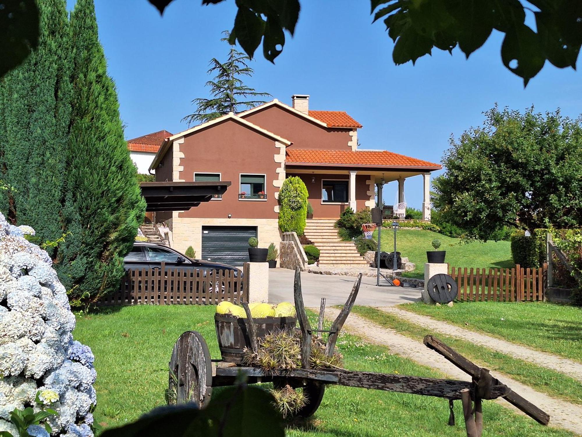 Chalet Rural 400 M Playa Piscina Barbacoa Chimenea Bueu Exterior photo
